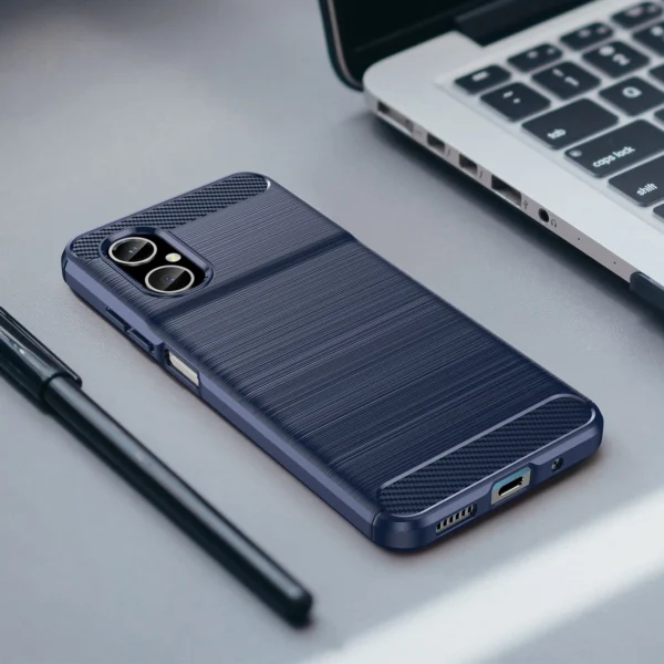 Carbon Case Cover for Xiaomi Redmi Note 11E /Redmi 10 5G / Redmi 10 Prime+ 5G / Poco M4 5G Flexible Silicone Carbon Cover Blueeng
