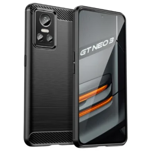 Carbon Case case for Realme GT Neo 3 flexible silicone carbon cover blackeng