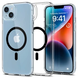 Spigen Ultra Hybrid Mag Case with MagSafe for iPhone 14 Plus - Clear Blackeng