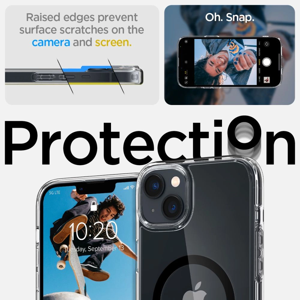Spigen Ultra Hybrid Mag Case with MagSafe for iPhone 14 Plus - Clear Blackeng