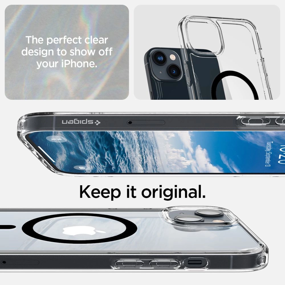 Spigen Ultra Hybrid Mag Case with MagSafe for iPhone 14 Plus - Clear Blackeng