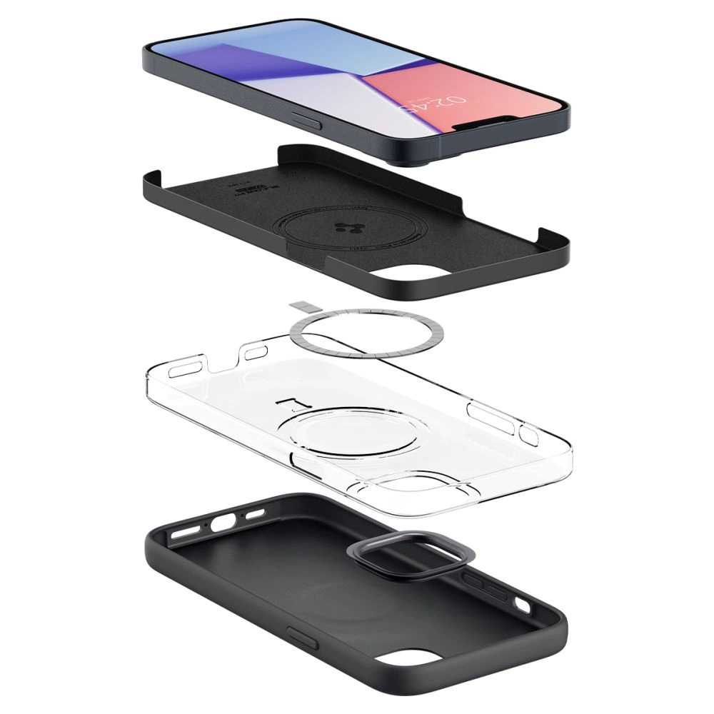 Spigen Silicone Fit Mag Case with MagSafe for iPhone 14 Plus - Blackeng