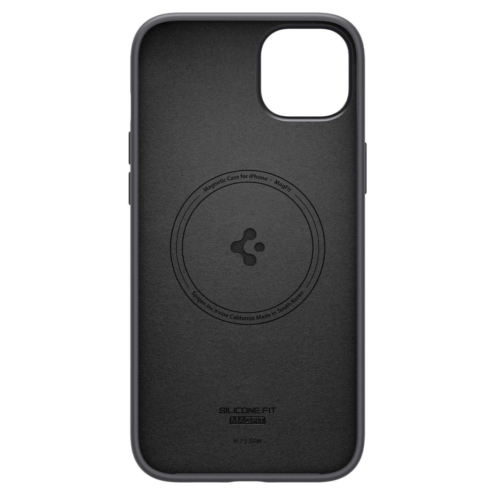 Spigen Silicone Fit Mag Case with MagSafe for iPhone 14 Plus - Blackeng