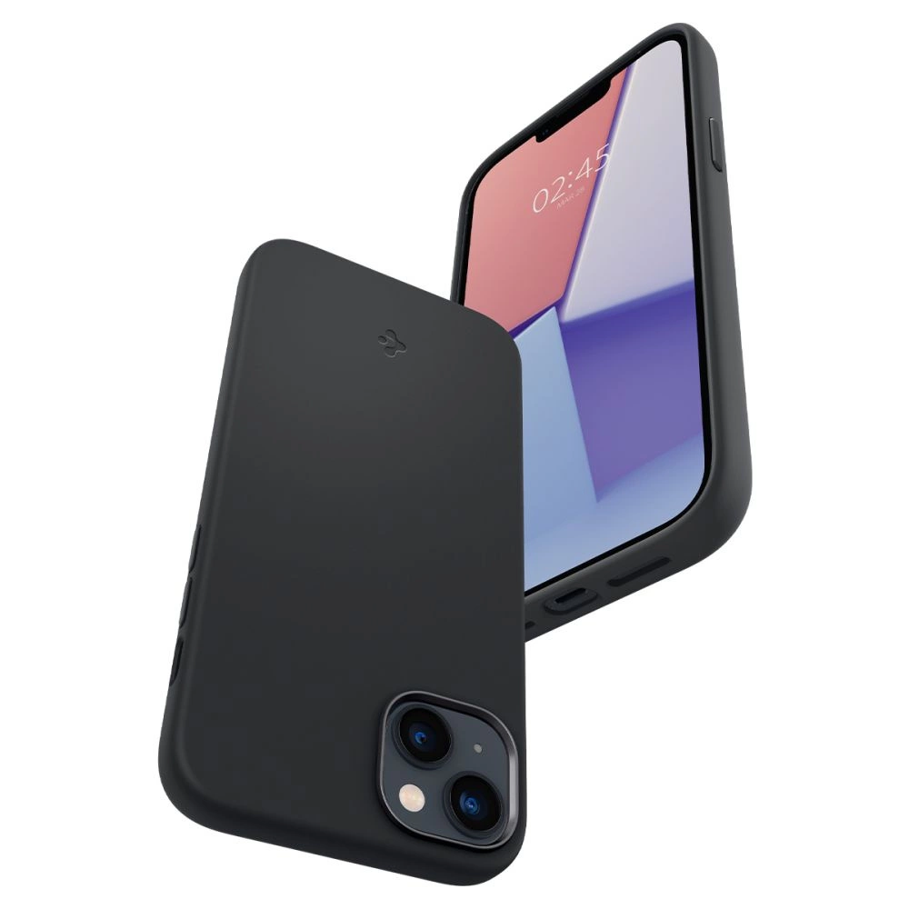 Spigen Silicone Fit Mag Case with MagSafe for iPhone 14 Plus - Blackeng