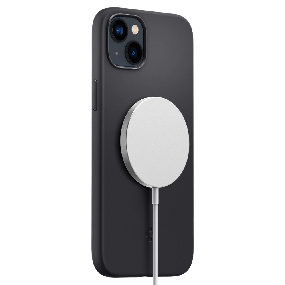 Spigen Silicone Fit Mag Case with MagSafe for iPhone 14 Plus - Blackeng
