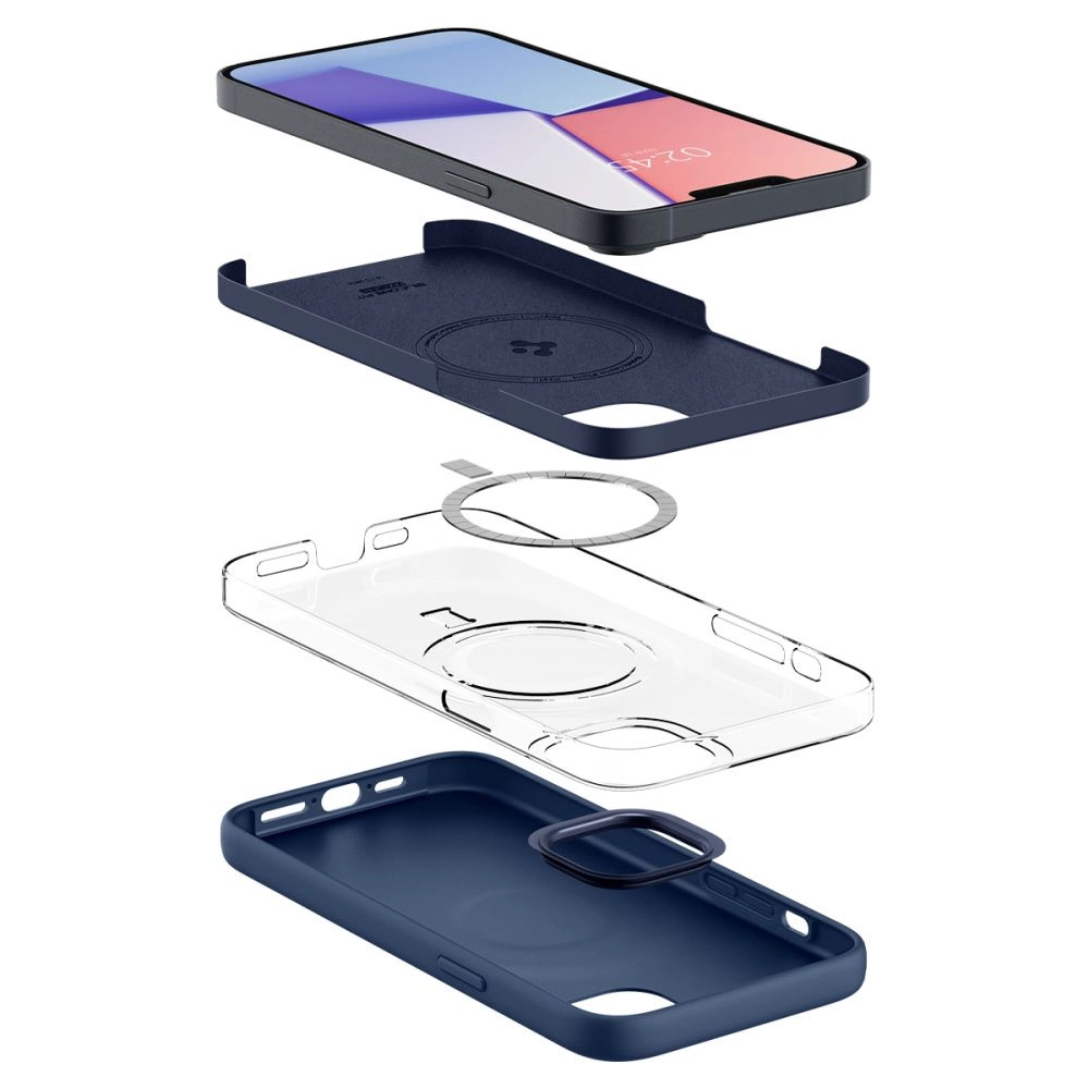 Spigen Silicone Fit Mag Case with MagSafe for iPhone 14 Plus - Blueeng