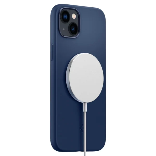 Spigen Silicone Fit Mag Case with MagSafe for iPhone 14 Plus - Blueeng