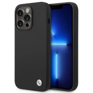 Etui BMW BMHCP14XSILBK iPhone 14 Pro Max 6,7" czarny/black Silicone Metal Logoeng