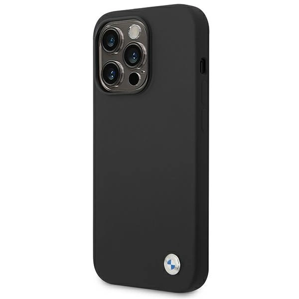 Etui BMW BMHCP14XSILBK iPhone 14 Pro Max 6,7" czarny/black Silicone Metal Logoeng