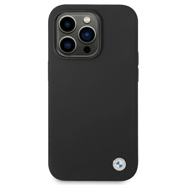 Etui BMW BMHCP14XSILBK iPhone 14 Pro Max 6,7" czarny/black Silicone Metal Logoeng