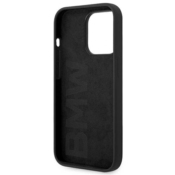 Etui BMW BMHCP14XSILBK iPhone 14 Pro Max 6,7" czarny/black Silicone Metal Logoeng