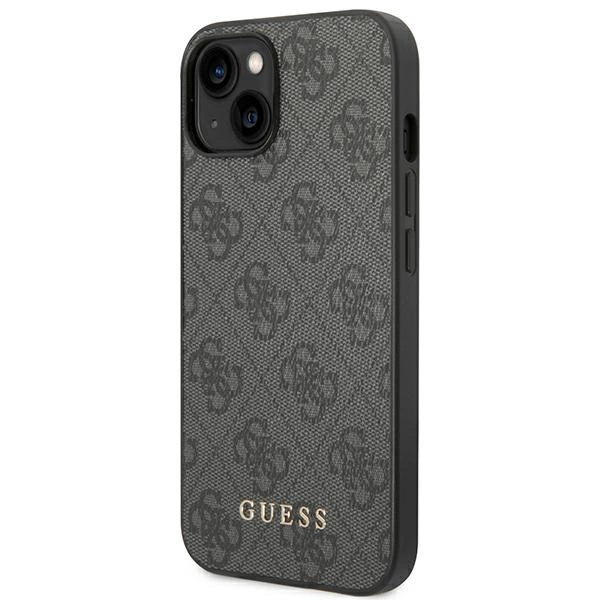 Guess GUHCP14SG4GFGR iPhone 14 6,1" szary/grey hard case 4G Metal Gold Logoeng