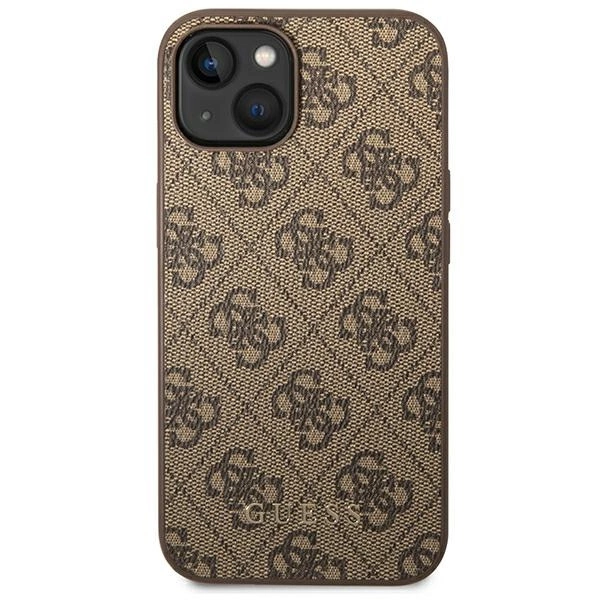 Guess GUHCP14MG4GFBR iPhone 14 Plus 6,7" brązowy/brown hard case 4G Metal Gold Logoeng