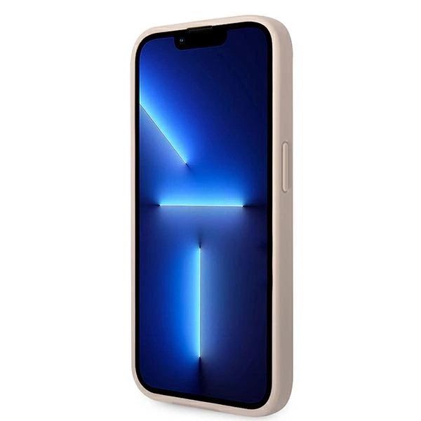 Guess GUHCP14LG4GFPI iPhone 14 Pro 6,1" różowy/pink hard case 4G Metal Gold Logoeng