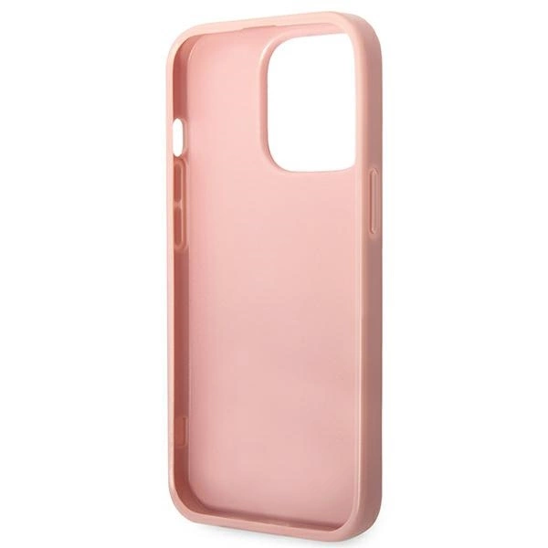 Guess GUHCP14XHGGSHP iPhone 14 Pro Max 6,7" różowy/pink hard case Glitter Scripteng