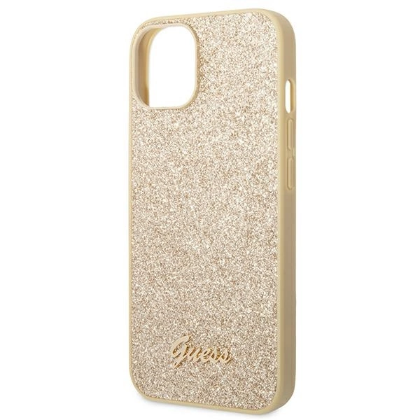 Guess GUHCP14MHGGSHD iPhone 14 Plus 6,7" złoty/gold hard case Glitter Scripteng