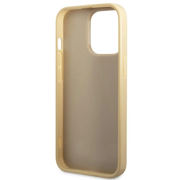 Guess GUHCP14XHGGSHD iPhone 14 Pro Max 6,7" złoty/gold hard case Glitter Scripteng