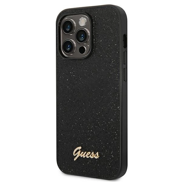 Guess GUHCP14LHGGSHK iPhone 14 Pro 6,1" czarny/black hard case Glitter Scripteng