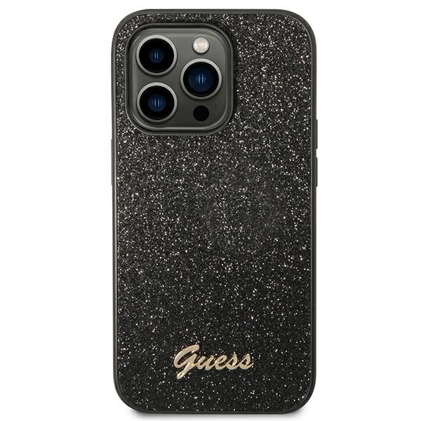 Guess GUHCP14LHGGSHK iPhone 14 Pro 6,1" czarny/black hard case Glitter Scripteng