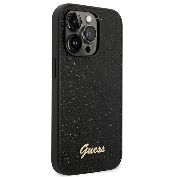 Guess GUHCP14LHGGSHK iPhone 14 Pro 6,1" czarny/black hard case Glitter Scripteng