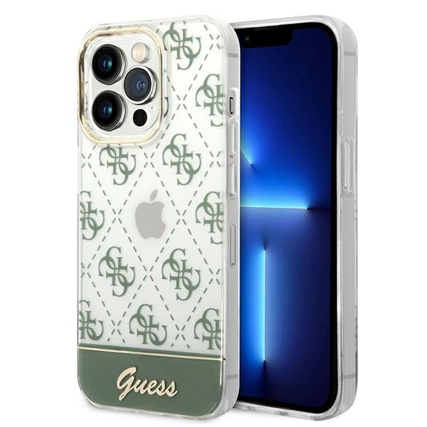 Guess GUHCP14XHG4MHA iPhone 14 Pro Max 6,7" khaki hardcase 4G Pattern Scripteng