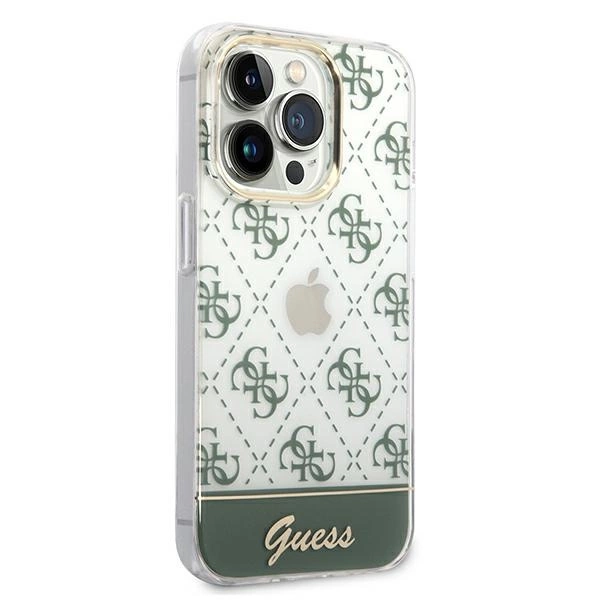 Guess GUHCP14XHG4MHA iPhone 14 Pro Max 6,7" khaki hardcase 4G Pattern Scripteng