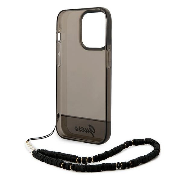 120768_6 Guess GUHCP14LHGCOHK iPhone 14 Pro 6,1" czarny/black hardcase Translucent Pearl Strapeng