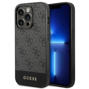 Guess GUHCP14XG4GLGR iPhone 14 Pro Max 6.7" grey/grey hard case 4G Stripe Collectioneng