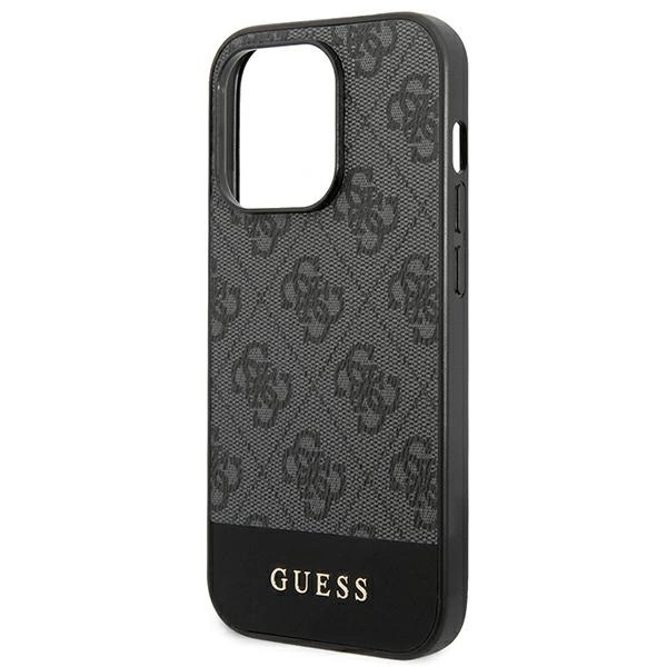 Guess GUHCP14XG4GLGR iPhone 14 Pro Max 6.7" grey/grey hard case 4G Stripe Collectioneng