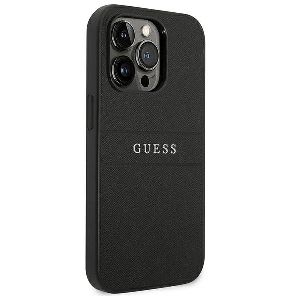 Guess GUHCP14LPSASBBK iPhone 14 Pro 6,1" czarny/black Saffiano Strapeng