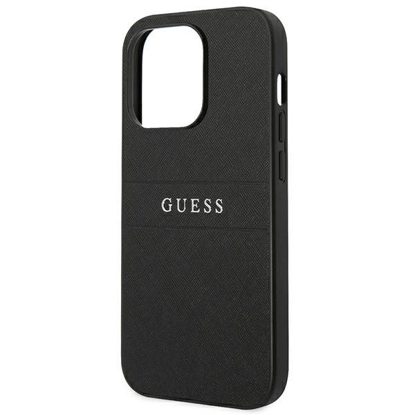 Guess GUHCP14LPSASBBK iPhone 14 Pro 6,1" czarny/black Saffiano Strapeng