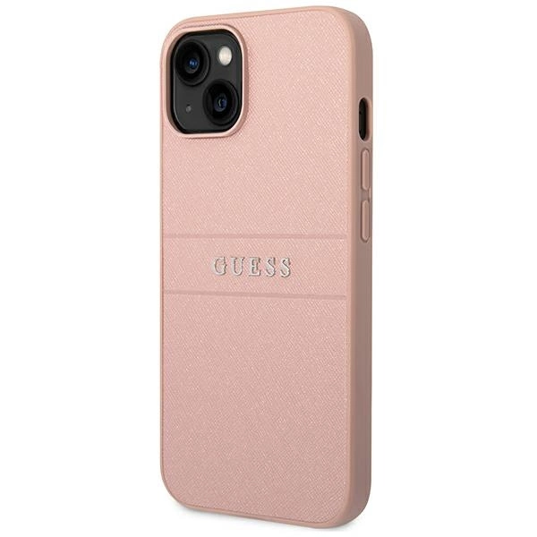 Guess GUHCP14MPSASBPI iPhone 14 Plus 6,7" różowy/pink Saffiano Strapeng