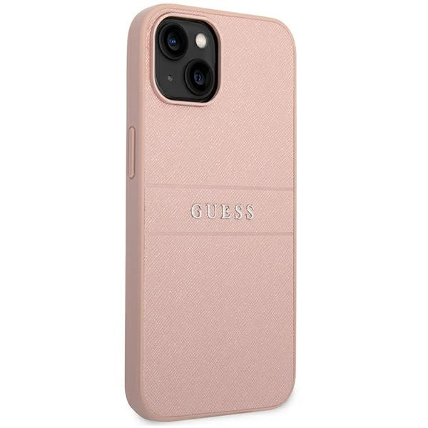 Guess GUHCP14MPSASBPI iPhone 14 Plus 6,7" różowy/pink Saffiano Strapeng