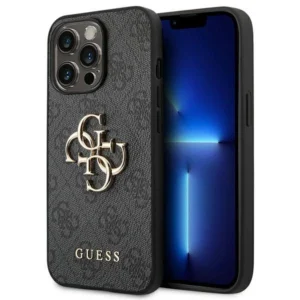 Guess GUHCP14X4GMGGR iPhone 14 Pro Max 6,7" szary/grey hardcase 4G Big Metal Logoeng