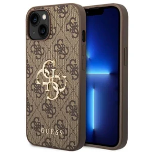Guess GUHCP14S4GMGBR iPhone 14 6,1" brązowy/brown hardcase 4G Big Metal Logoeng