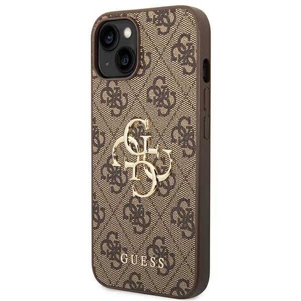 Guess GUHCP14S4GMGBR iPhone 14 6,1" brązowy/brown hardcase 4G Big Metal Logoeng