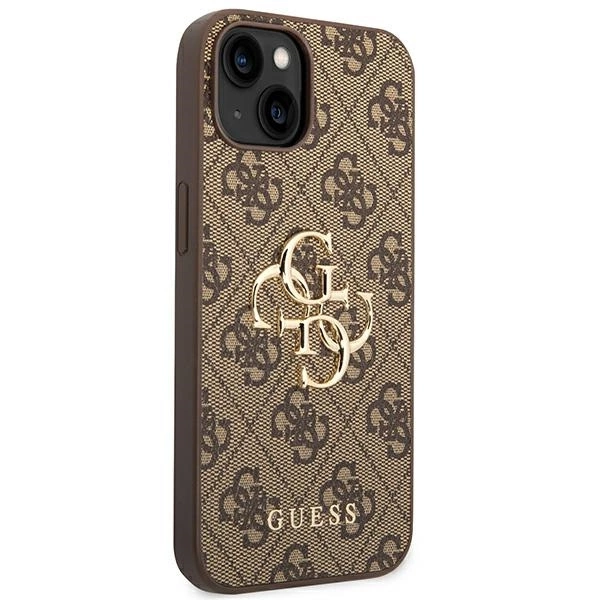 Guess GUHCP14S4GMGBR iPhone 14 6,1" brązowy/brown hardcase 4G Big Metal Logoeng
