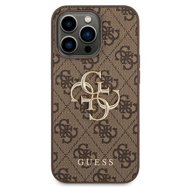 Guess GUHCP14L4GMGBR iPhone 14 Pro 6,1" brązowy/brown hardcase 4G Big Metal Logoeng