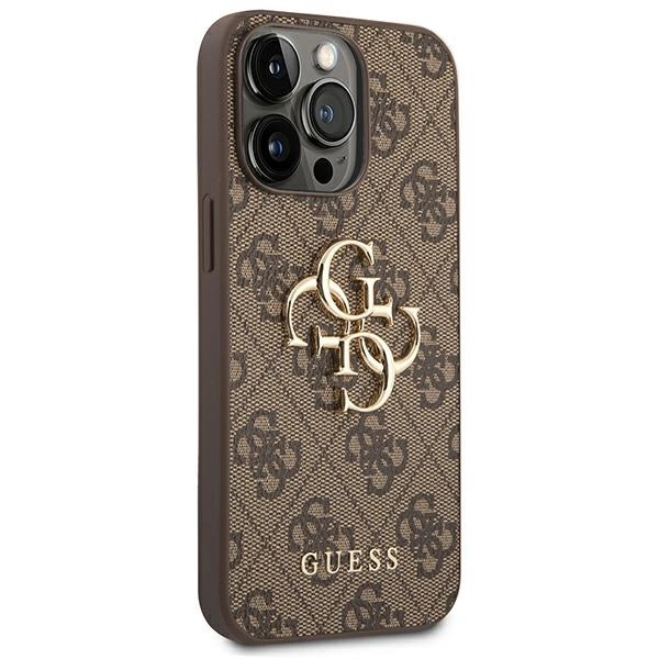 Guess GUHCP14L4GMGBR iPhone 14 Pro 6,1" brązowy/brown hardcase 4G Big Metal Logoeng