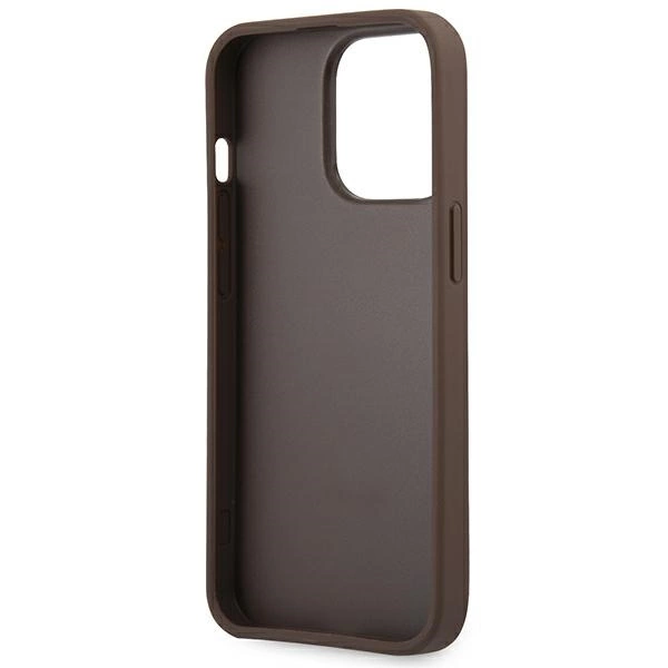 Guess GUHCP14L4GMGBR iPhone 14 Pro 6,1" brązowy/brown hardcase 4G Big Metal Logoeng