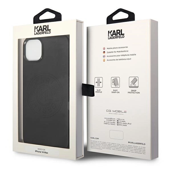 Karl Lagerfeld KLHCP14MFWHK iPhone 14 Plus 6,7" hardcase czarny/black Leather Perforated Logoeng