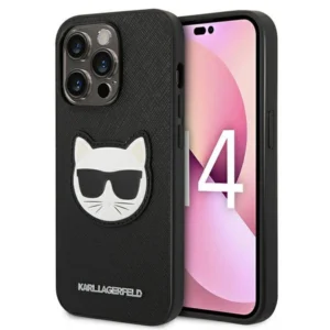 Karl Lagerfeld KLHCP14XSAPCHK iPhone 14 Pro Max 6,7" hardcase czarny/black Saffiano Choupette Head Patcheng