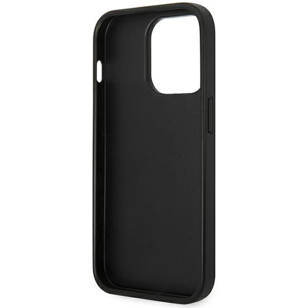 120811_7 Karl Lagerfeld KLHCP14XSAPCHK iPhone 14 Pro Max 6,7" hardcase czarny/black Saffiano Choupette Head Patcheng