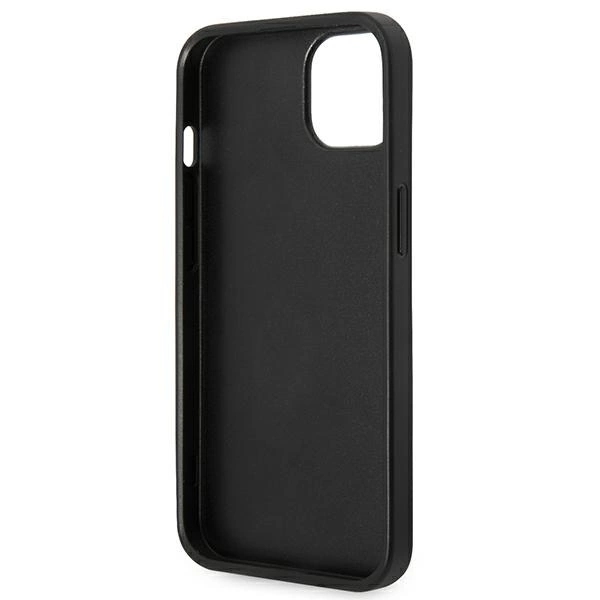 120813_7 Karl Lagerfeld KLHCP14MSAPCHG iPhone 14 Plus 6,7" hardcase srebrny/silver Saffiano Choupette Head Patcheng