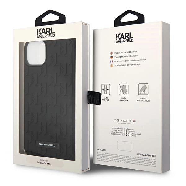 120817_8 Karl Lagerfeld KLHCP14MRUPKLPK iPhone 14 Plus 6,7" hardcase czarny/black 3D Monogrameng