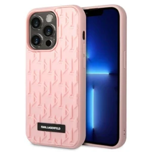 Karl Lagerfeld KLHCP14LRUPKLPP iPhone 14 Pro 6,1" hardcase różowy/pink 3D Monogrameng