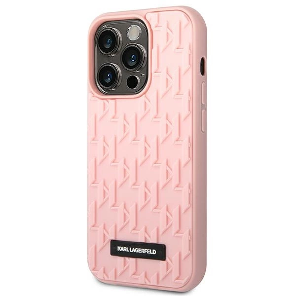 Karl Lagerfeld KLHCP14LRUPKLPP iPhone 14 Pro 6,1" hardcase różowy/pink 3D Monogrameng