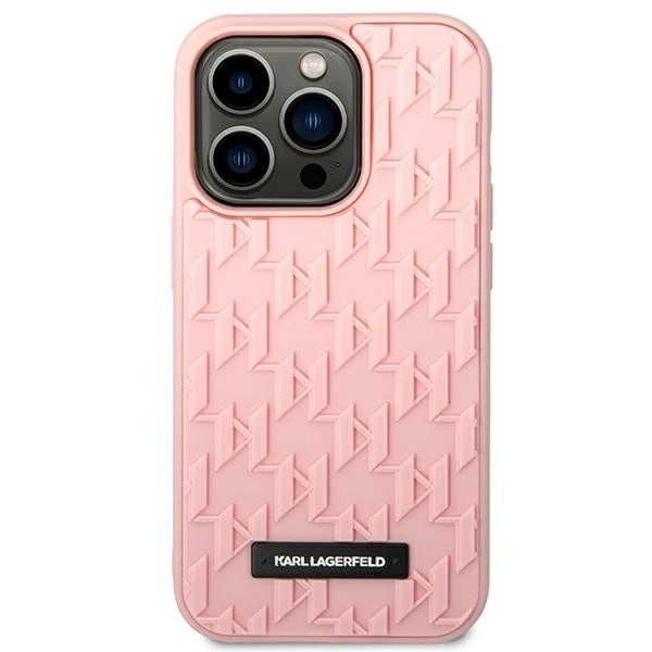 Karl Lagerfeld KLHCP14LRUPKLPP iPhone 14 Pro 6,1" hardcase różowy/pink 3D Monogrameng