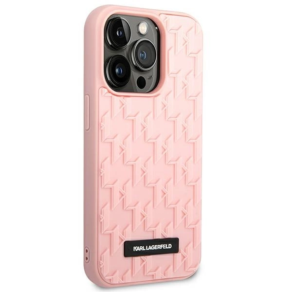 Karl Lagerfeld KLHCP14LRUPKLPP iPhone 14 Pro 6,1" hardcase różowy/pink 3D Monogrameng