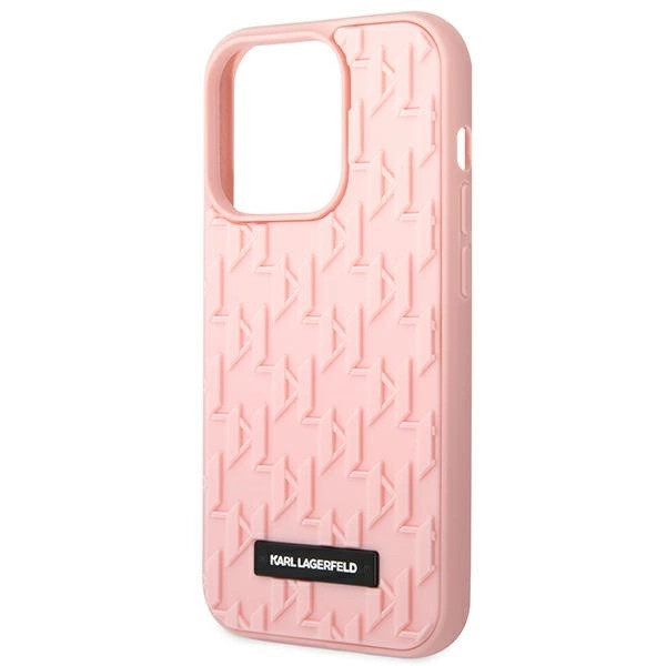 Karl Lagerfeld KLHCP14LRUPKLPP iPhone 14 Pro 6,1" hardcase różowy/pink 3D Monogrameng